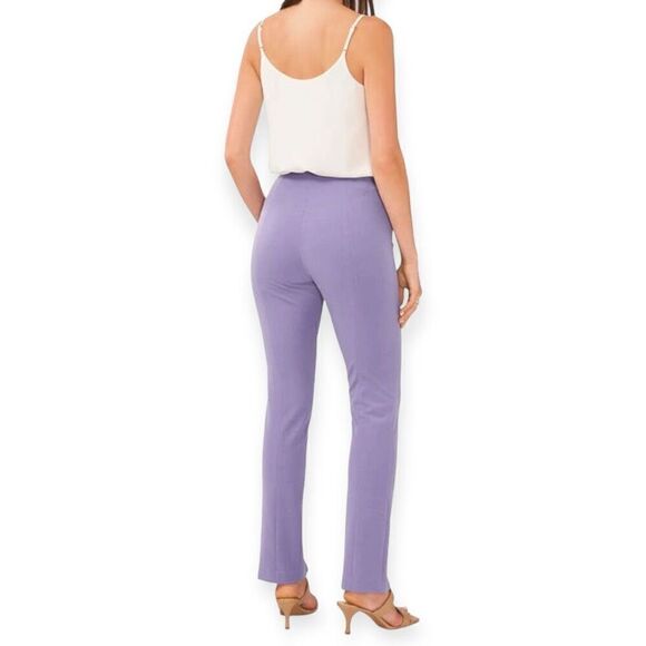 1.STATE Front Slit Stretch Crepe Pants in Purple Twilight Size 16W NEW - Picture 6 of 16